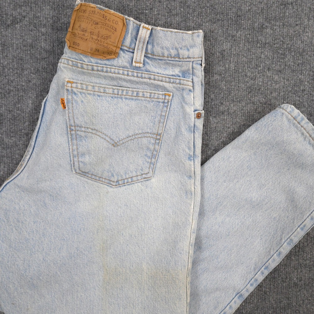 Vintage Levis Jeans Mens *32X29* Blue 550 Relaxed Fit Orange Tab Made In USA 90s